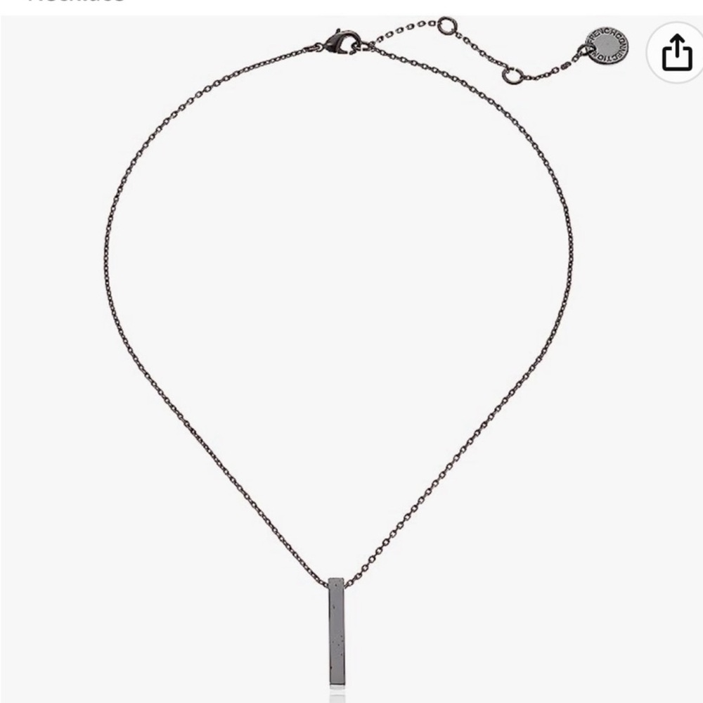 French Connection | Rectangle Bar on Chain Necklace